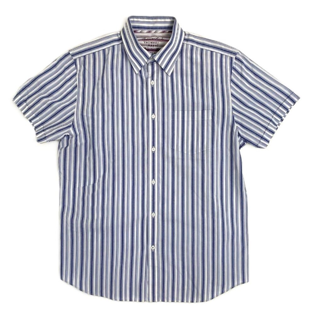 Thomas Nash Men's Shirt Cotton Rich Reg Fit Medium Fits Chest 39-42 Short Sleeve